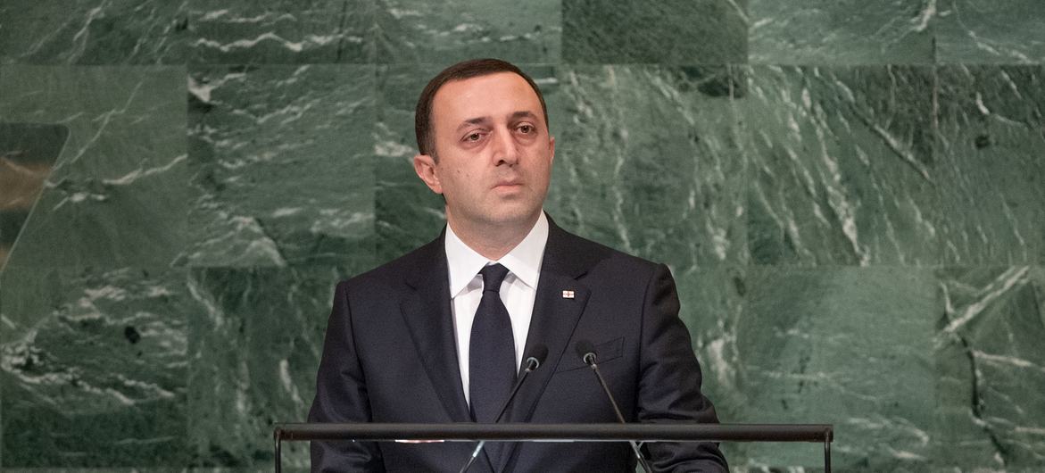  Премьер-министр Грузии Ираклий Гарибашвили на 77-й сессии Генеральной Ассамблеи ООН