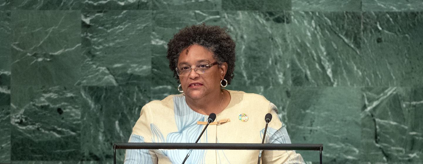 Prime Minister Mia Amor Mottley of Barbados addresses the general debate of the General Assembly’s seventy-seventh session.