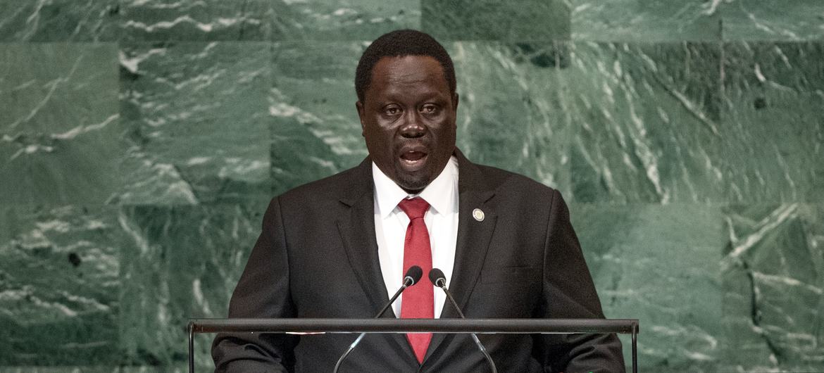 Vice President Hussein Abdelbagi Akol Agany of South Sudan addresses the general debate of the General Assembly’s seventy-seventh session.