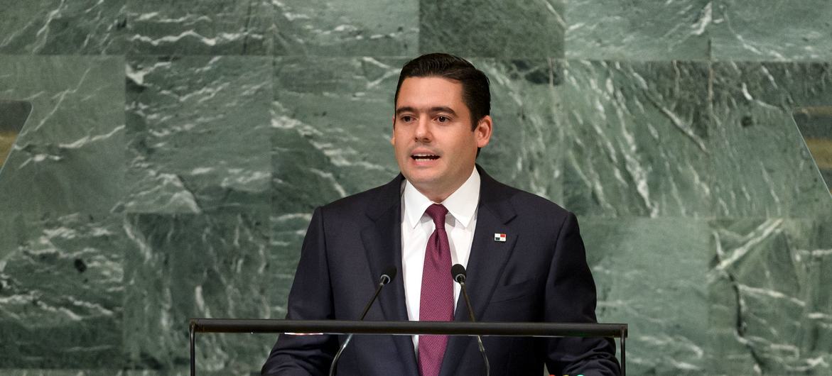 El vicepresidente de Panamá, José Gabriel Carrizo, habla en el debate de alto nivel de la Asamblea General.
