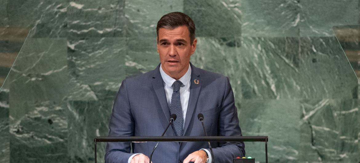 Pedro Sánchez, presidente de Gobierno de España, en el debate de alto nivel de la Asamblea General