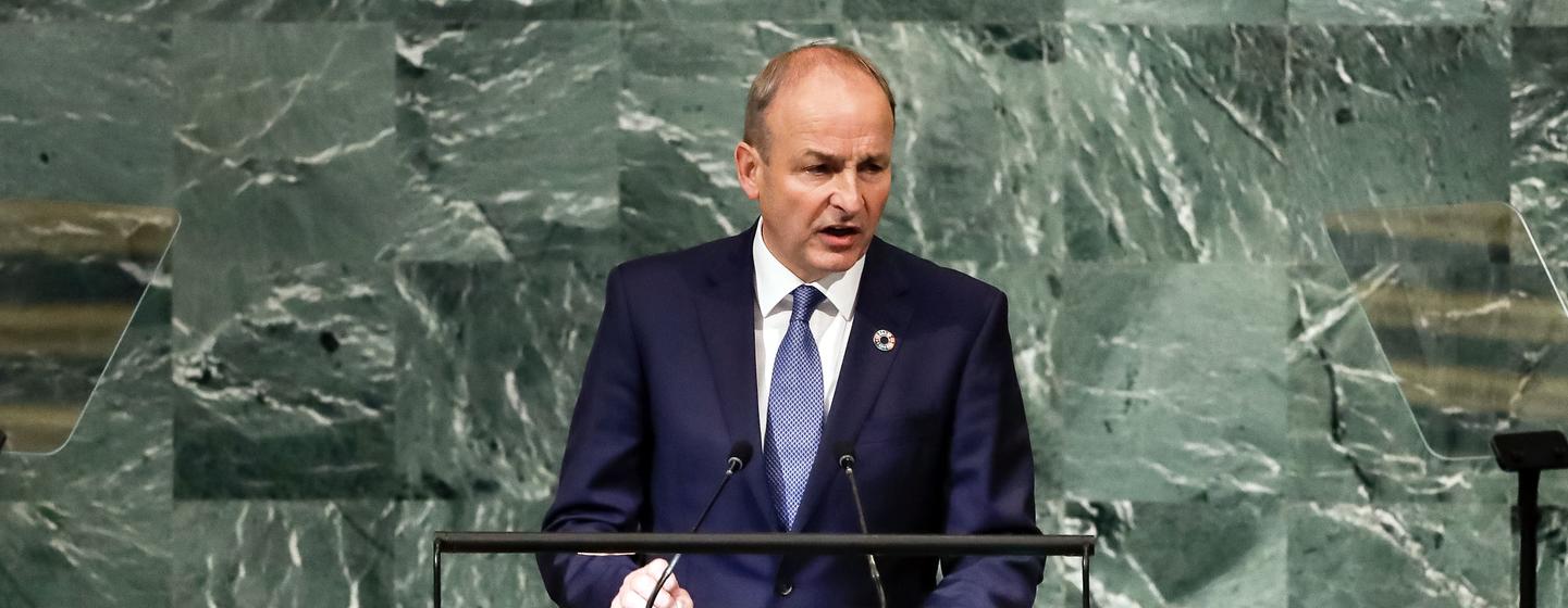 Micheál Martin, Taoiseach of Ireland, addresses the general debate of the General Assembly’s seventy-seventh session.