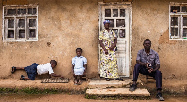 Une famille affectée par Ebola à Butembo, en République démocratique du Congo.