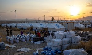 En Iraq, le HCR fournit aide et hébergement aux réfugiés fuyant le nord-est de la Syrie.