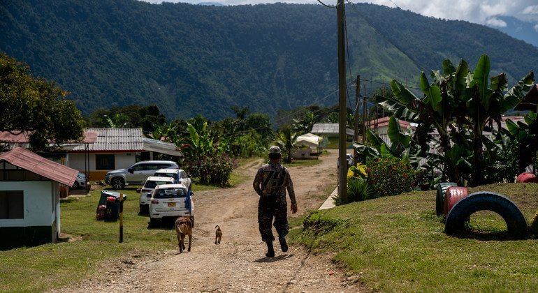 Vista general del campamento de Llano Grande que sirve de reincorporación de excombatientes de las FARC-EP.