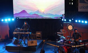 Musicians perform at a concert in India, in December 2019, prior to the outbreak of the COVID-19 pandemic.