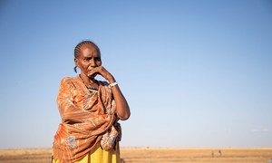An Ethiopian refugee from Tigray awaits transfer from a border reception centre in Sudan.