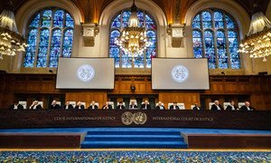 Judges at the International Court of Justice in The Hague consider the case against Myanmar.