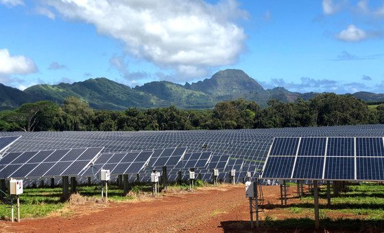 The Kauai Island Utility Cooperative solar facility in the US state of Hawaii.