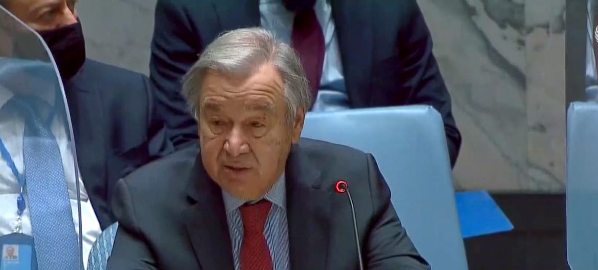 من الأرشيف: السيد أنطونيو غوتيريش يتحدث أمام مجلس الأمن الدولي بشأن التعاون بين المجلس وجامعة الدول العربية.