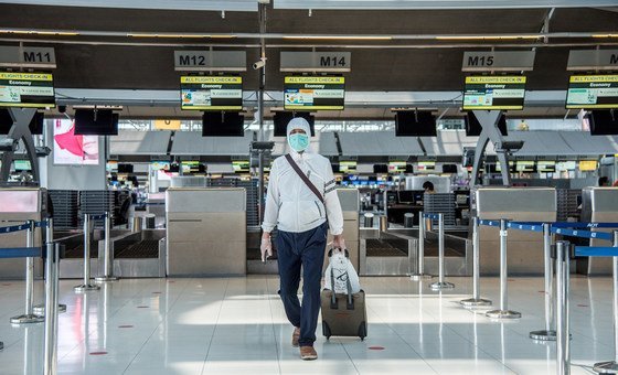 Scene at Suvarnabhumi Airport, Bangkok, Thailand.