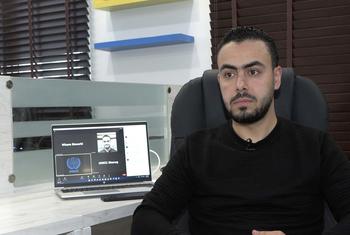 علي الروزي ، عامل في مركز خدمات تكنولوجيا المعلومات التابع للأونروا في غزة