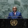 President Evariste Ndayishimiye of Burundi addresses the general debate of the UN General Assembly’s 76th session.