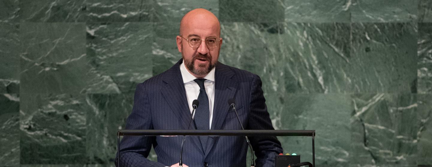 Charles Michel, President of the European Council of the European Union, addresses the general debate of the General Assembly’s seventy-seventh session.