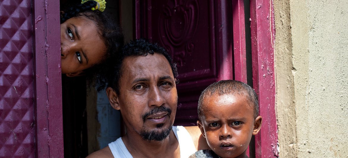 أسرة صومالية في مقديشو.