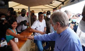 El Secretario General António Guterres visita Llano Grande en Dabeiba (Colombia), donde los excombatientes de las FARC se están reintegrando en la sociedad civil.