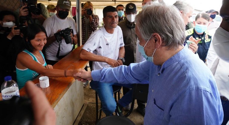 In Colombia, UN chief sees firsthand the progress and challenges five years after historic peace deal
