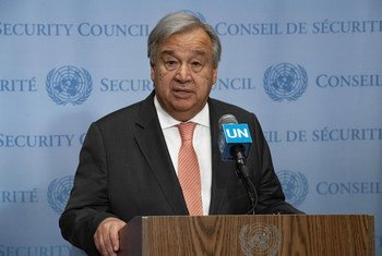 Le Secrétaire général de l'ONU, António Guterres, s'adresse à la presse au siège des Nations Unies (photo d'archives).