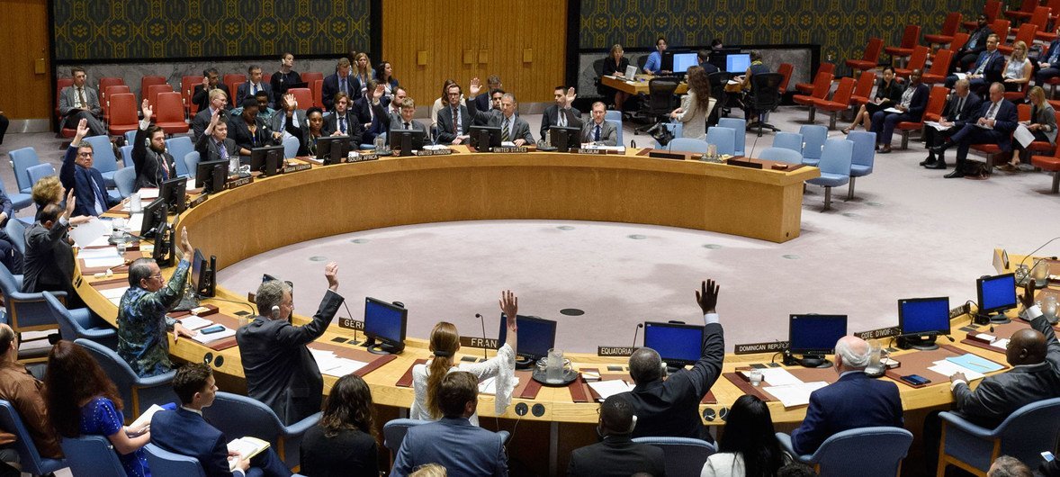 Security Council adopts resolution 2476 requesting the establishment of the UN Integrated Office in Haiti BINUH. (June 2019)