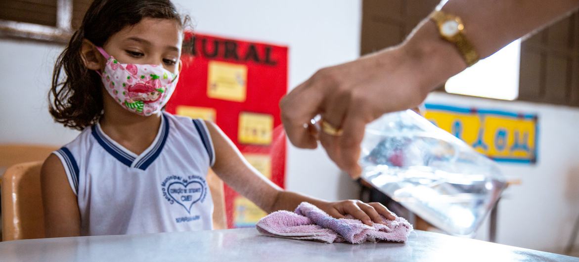 Reabertura segura de escolas no nordeste do estado do Rio Grande do Norte, no Brasil