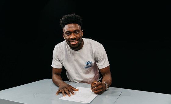 Alphonso Davies has been named arsenic  a UNHCR Goodwill Ambassador.