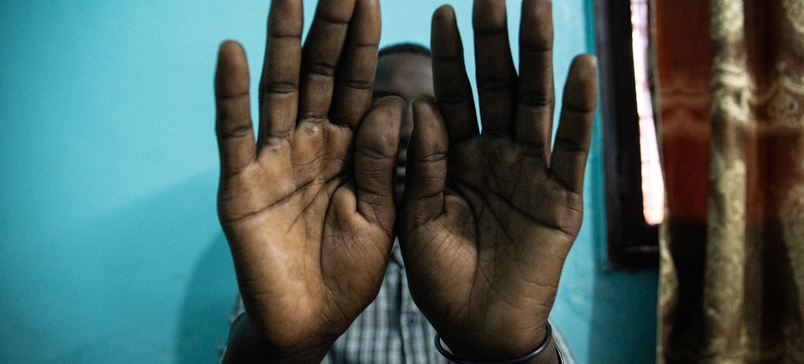 Abdul, from Darfur, was forced to live in a house in Libya and work. He is now seeking asylum.