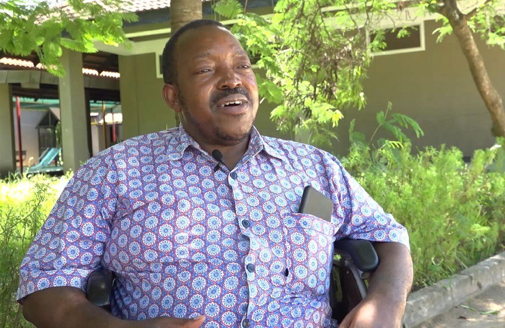 Frederick Msegela, Meneja wa CCBRT nchini Tanzania wakati wa mahojiano na UNIC Dar es salaam nchini humo.