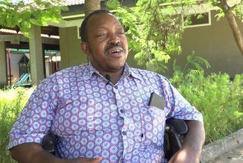 Frederick Msegela, Meneja wa CCBRT nchini Tanzania wakati wa mahojiano na UNIC Dar es salaam nchini humo.