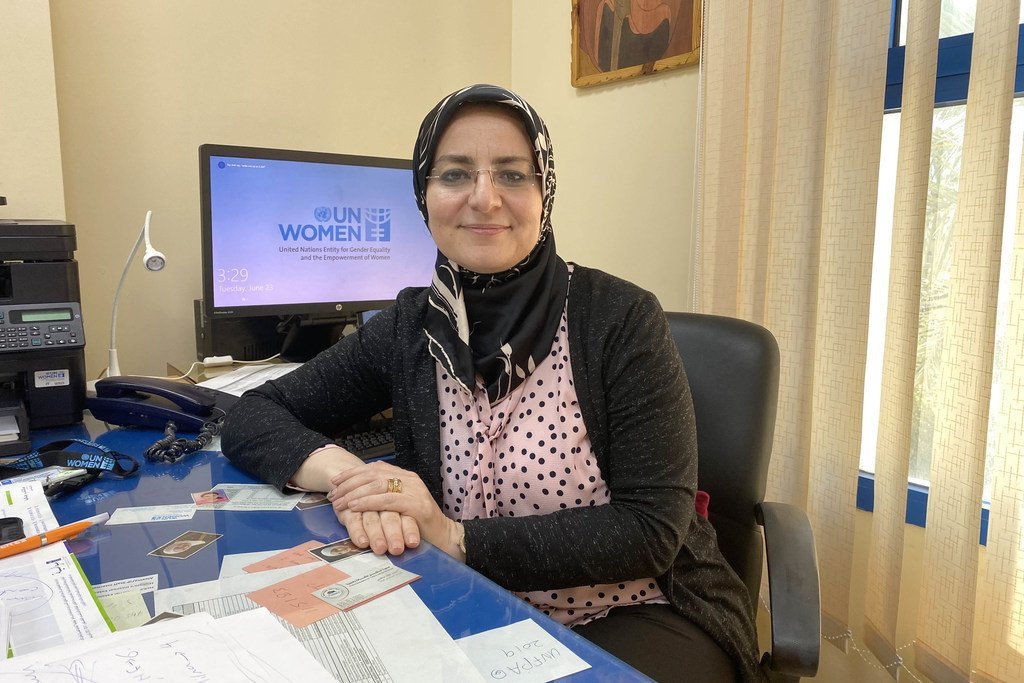 هبة الزيان، مديرة مكتب هيئة الأمم المتحدة للمرأة في قطاع غزة 