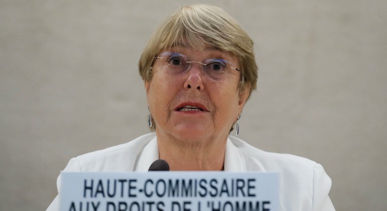 La Alta Comisionada de los Derechos HUmanos, Michelle Bachelet, se dirige al Consejo de Derechos Humanos. (Foto de archivo)