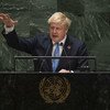 Waziri Mkuu wa Uingereza Boris Johnson akihutubia mjadala mkuu wa Baraza Kuu la UN