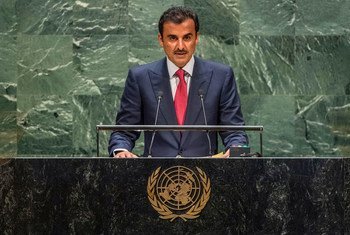 Sheikh Tamim bin Hamad Al-Thani, Emir of the State of Qatar, addresses the 74th Session of the United Nations General Assembly’s General Debate. (24 September 2019)