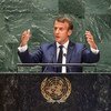 Emmanuel Macron, President of the Republic of France, addresses the 74th session of the United Nations General Assembly’s General Debate. (24 September 2019)