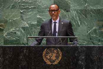 Paul Kagame, President of the Republic of Rwanda, addresses the 74th session of the United Nations General Assembly’s General Debate. (24 September 2019)