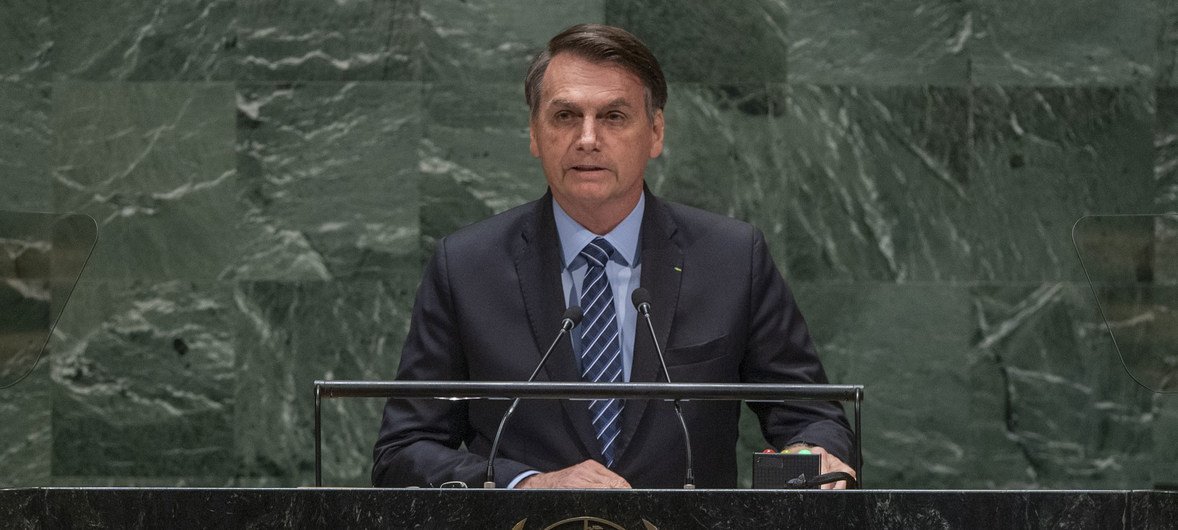Jair Messias Bolsonaro, President of the Federative Republic of Brazil, addresses the general debate of the General Assembly’s seventy-fourth session.
