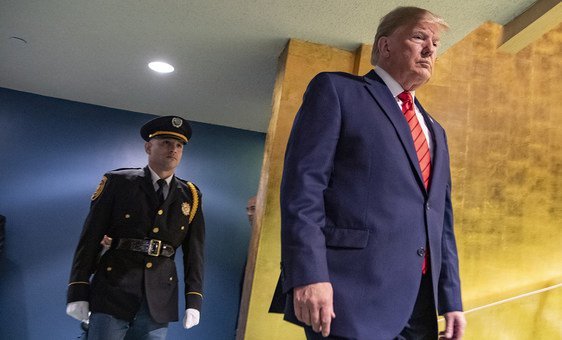 Donald J. Trump, President of the United States of America, moments before addressing the United Nations 74th General Assembly.