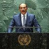 رئيس الوزراء الكويتي الشيخ صباح خالد الحمد الصباح، خلال تقديم كلمة بلاده في مداولات الدورة السادسة والسبعين أمام الجمعية العامة للأمم المتحدة.