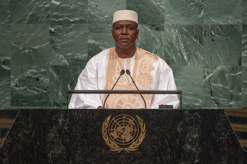 Abdoulaye Maïga, Premier ministre par intérim du Mali, au débat général de l'Assemblée générale des Nations Unies.