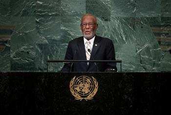 Jean Victor Geneus, Minister for Foreign Affairs and Worship of the Republic of Haïti, addresses the general debate of the General Assembly’s seventy-seventh session.