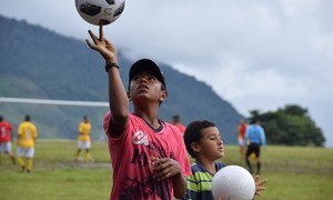 Football for reconciliation, an event held between people involved the Colombian peace process.