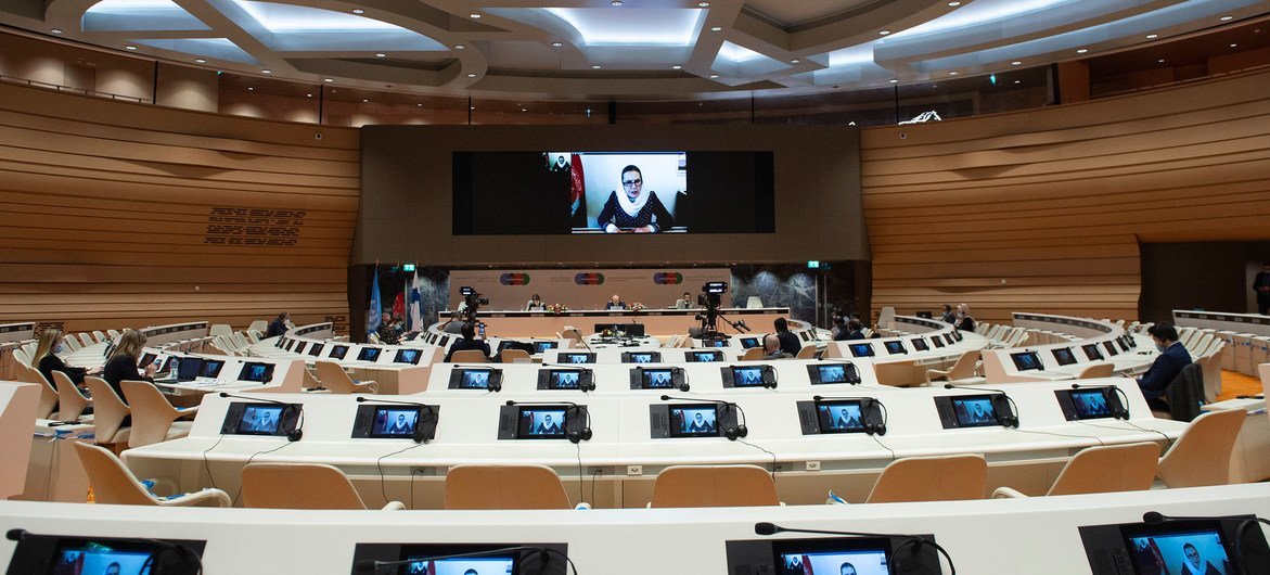 Двухдневная конференция по Афганистану проходит в Женеве с соблюдением мер предосторожности, чтобы избежать распространения COVID-19. 