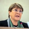 UN High Commissioner for Human Rights Michelle Bachele addresses the High-level segment of the 43rd session of the Human Rights Council in Geneva.