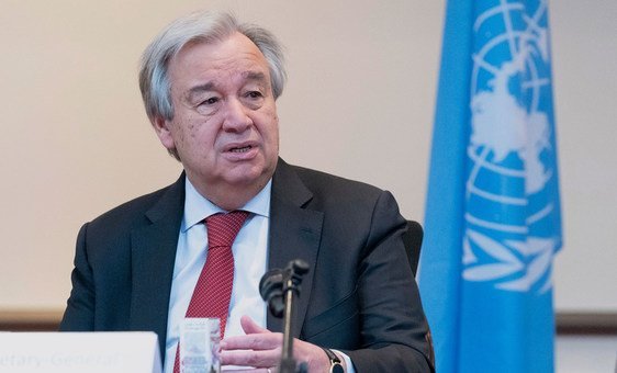 Secretary-General António Guterres speaks at the inaugural meeting of the High-Level Panel on Internal Displacement in Geneva, Switzerland.