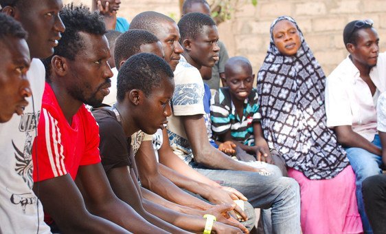 Survivors participate in a focus group discussion.