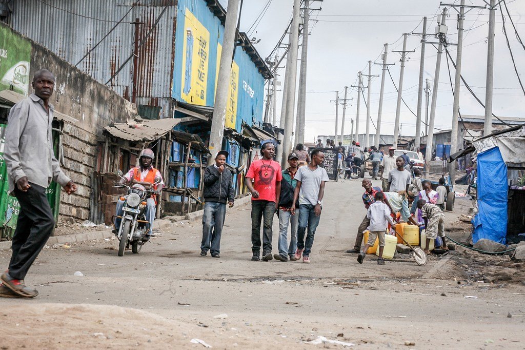  Une rue du bidonville de Mathare à Nairobi, au Kenya (archives).