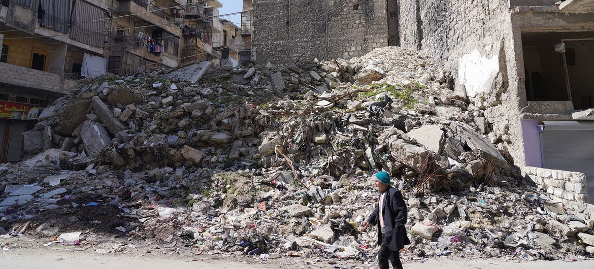 叙利亚阿勒颇的卡迪·阿斯卡尔地区（Qadi Askar ）在该国的十年冲突期间严重受损。