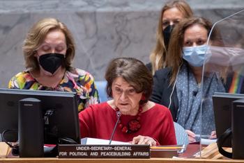 Subsecretária-geral das Nações Unidas para Assuntos Políticos, Rosemary DiCarlo, destaca que referendos não correspondem à “expressão genuína da vontade popular” na Ucrânia