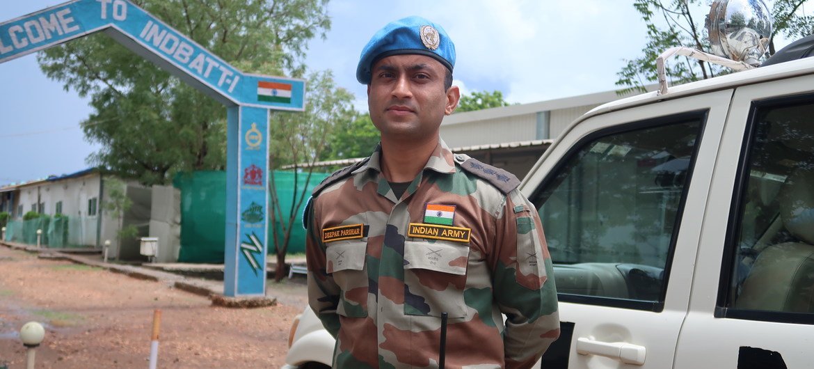 दक्षिण सूडान के यूएन मिशन में सेवारत भारतीय शान्तिरक्षक कैप्टन दीपक परिहार. 