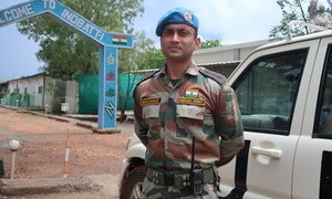 दक्षिण सूडान के यूएन मिशन में सेवारत भारतीय शान्तिरक्षक कैप्टन दीपक परिहार. 