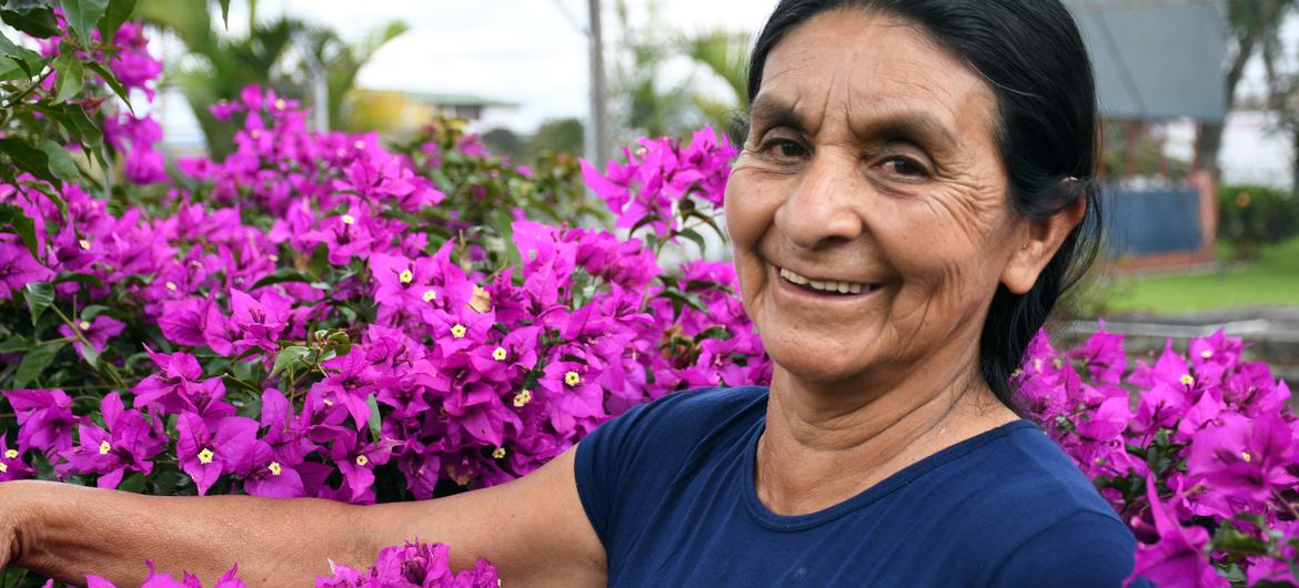 Mélida Montero, cafetera del Cauca (Colombia), región especialmente afectada por la guerra civil.